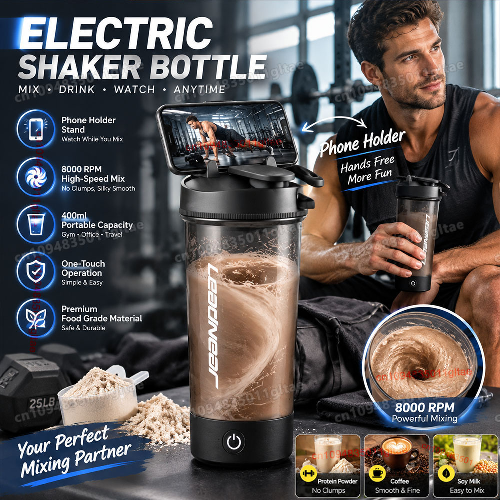 Protein Bar - Gelas Pengocok Elektrik 400-700ml, Pengocok Cerdas