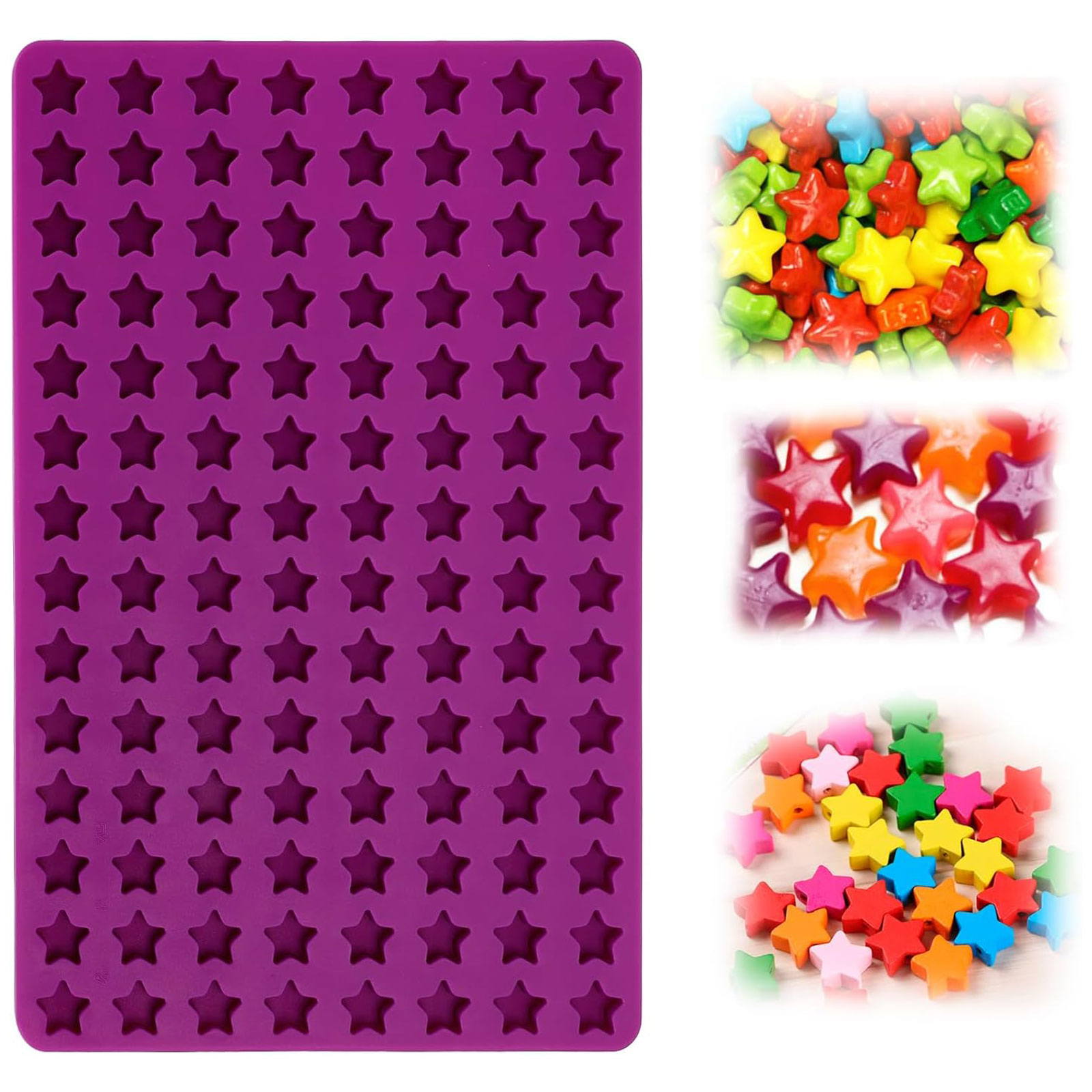 Chocolate Snack - Cetakan Silikon Mini Bintang 112 Lubang,