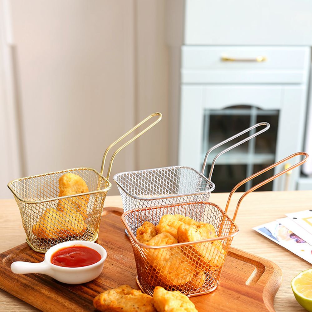 Food Snacks Catering - Keranjang Gorengan Mini Persegi Dekoratif, Wadah