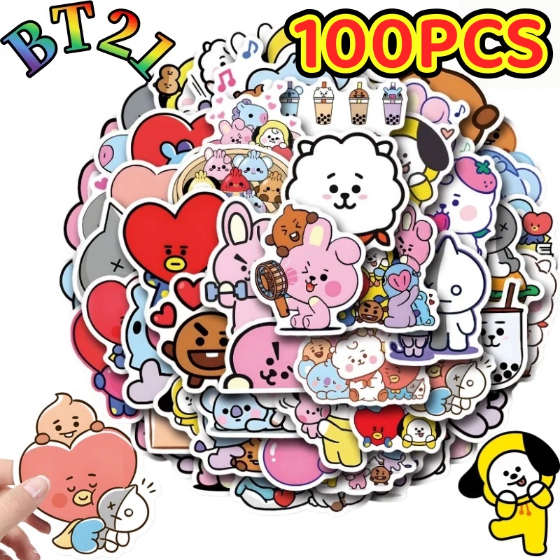 100/200PCS Stiker BT21 Chimmy  - Cookies Pack ulasan dan harga