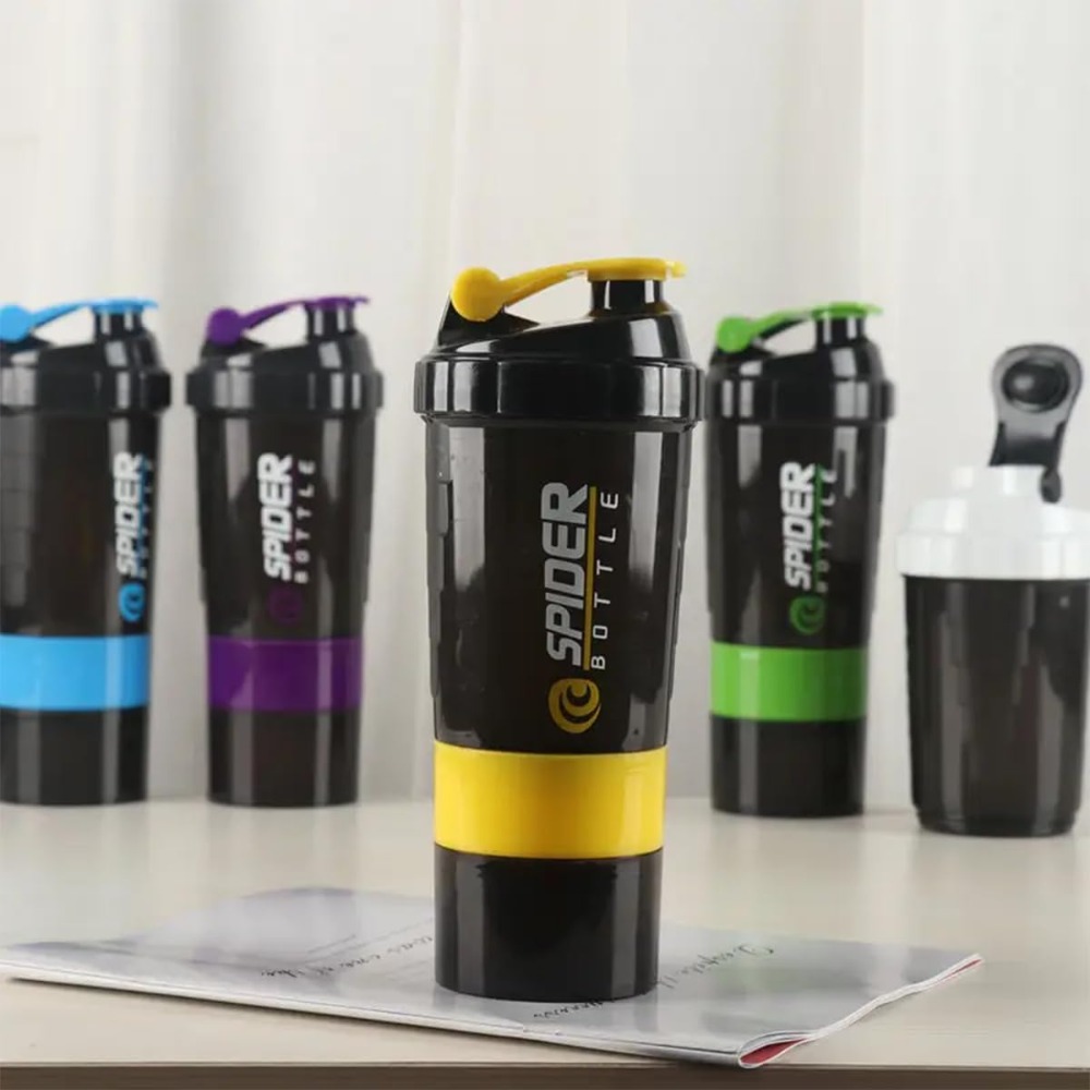 Botol pengocok Protein 3 tingk - Protein Bar ulasan dan harga